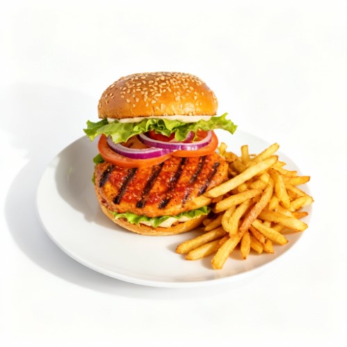 Peri Chicken Burger Meal 