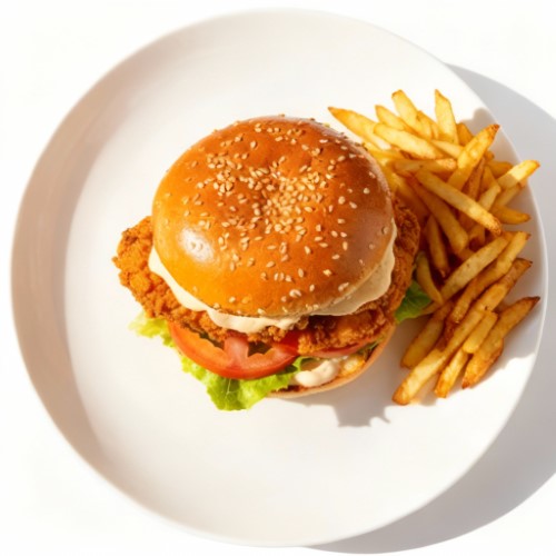 Fried Chicken Burger Meal 
