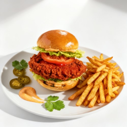 Spicy Dipped Burger Meal 