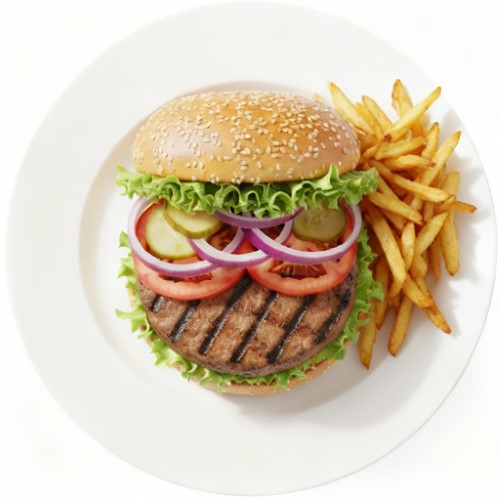 Bbq Dipped Burger Meal 